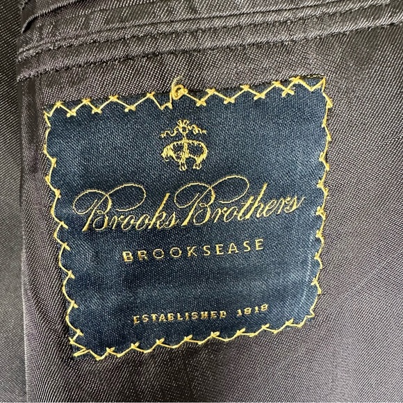 Brooks Brothers Brooksease Blazer Men Size 40L Black 100% Wool Made in USA EUC - Picture 7 of 12